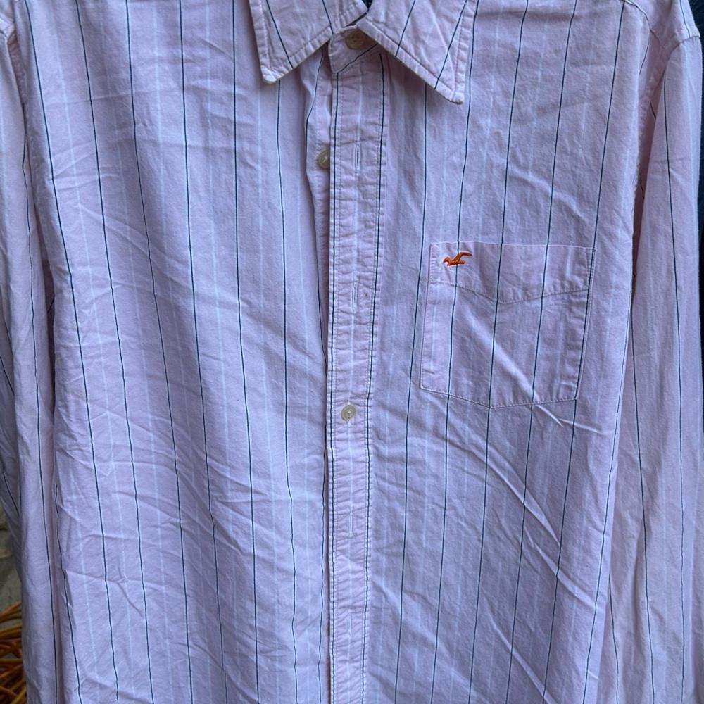 Hollister Light Purple Casual Button Down Shirt